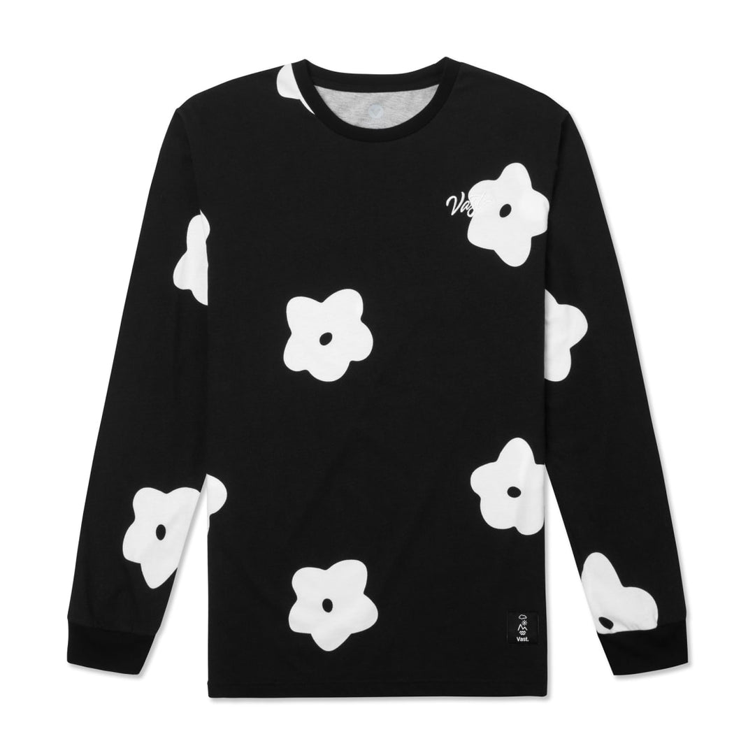 Long Sleeve Bloom Tee - Black