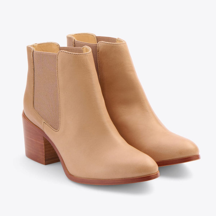 Heeled Chelsea Boot - Almond - FINAL SALE