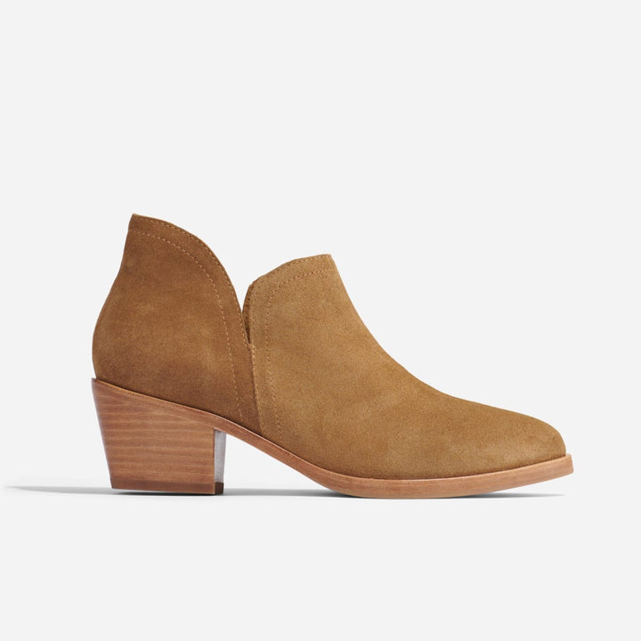 Mia Everyday Ankle Bootie - Taupe Suede