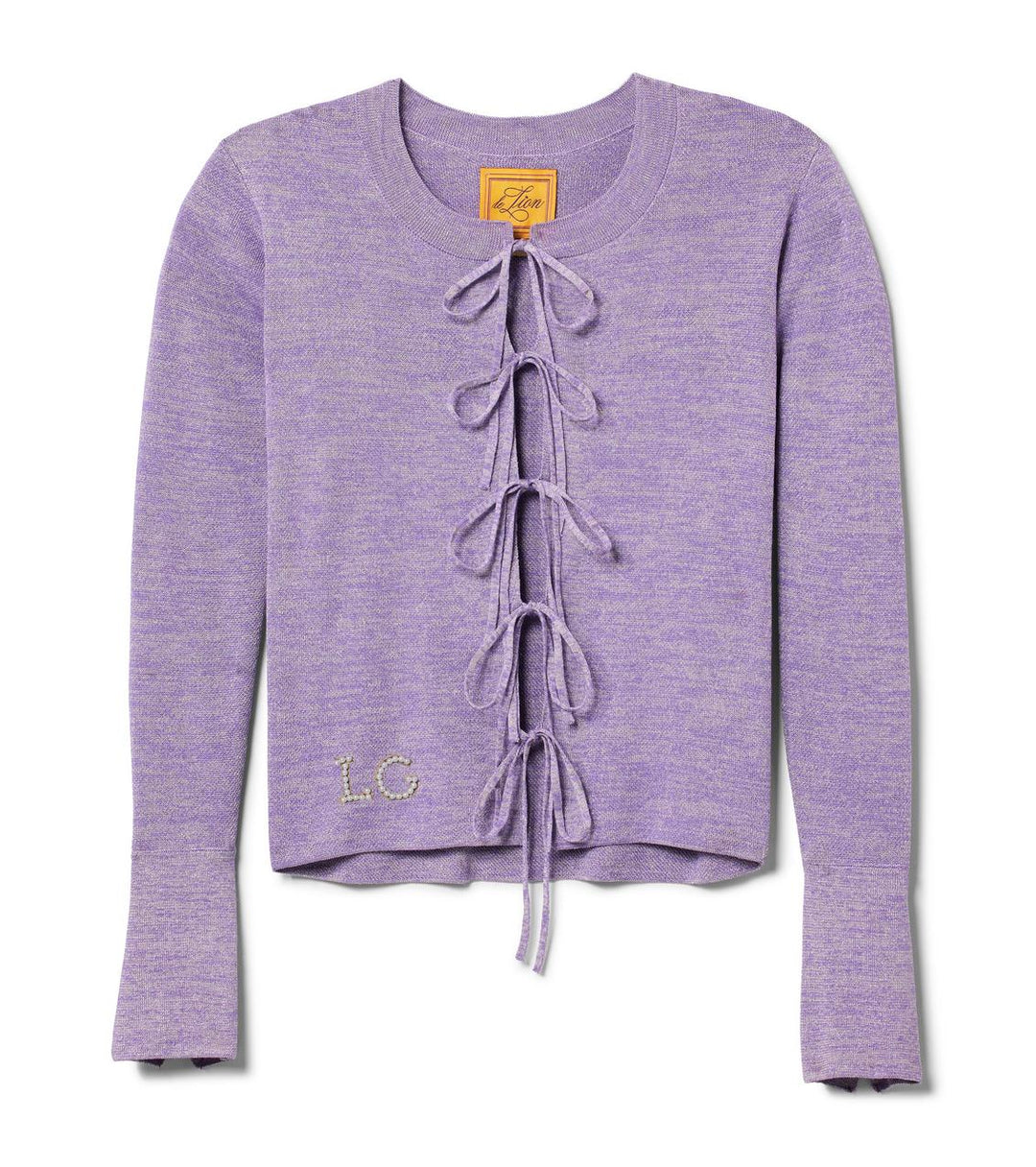 Villa Tie Front Knit Top - Iris