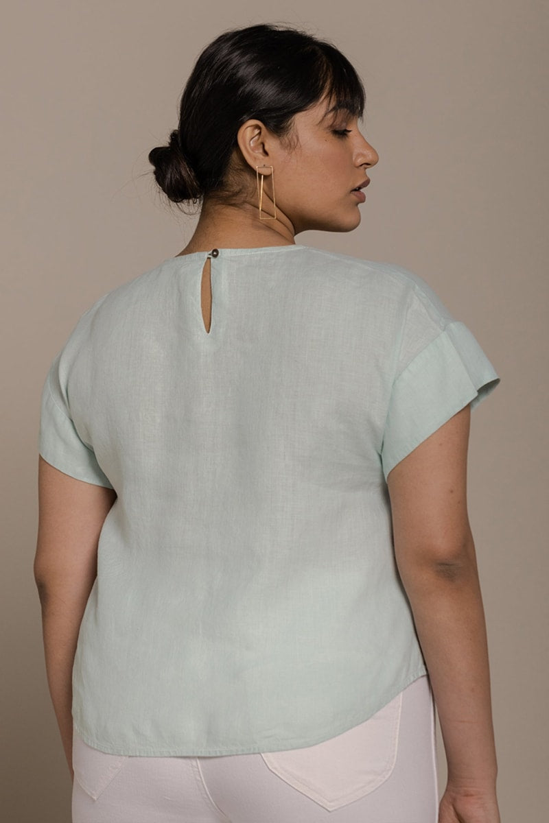 Sandcastle Saturdays Top - Sage Mint