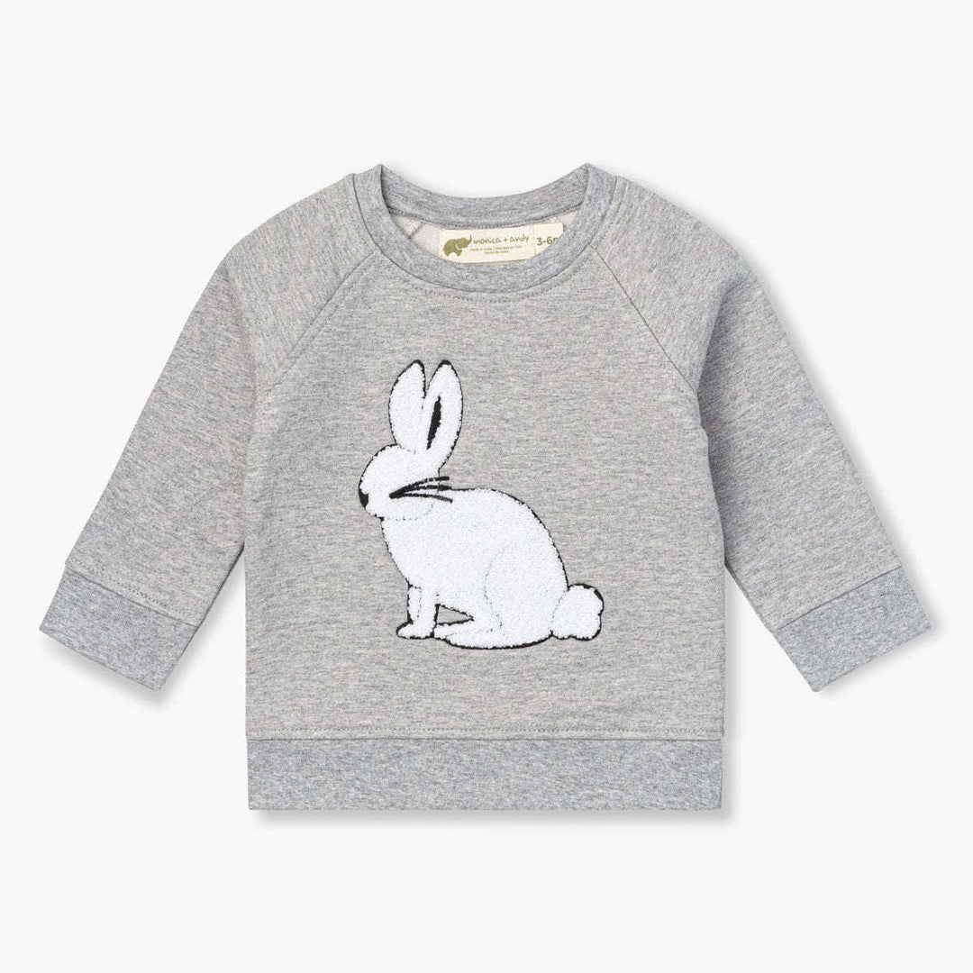 Embroidered Crewneck Sweatshirt - Bunny Love