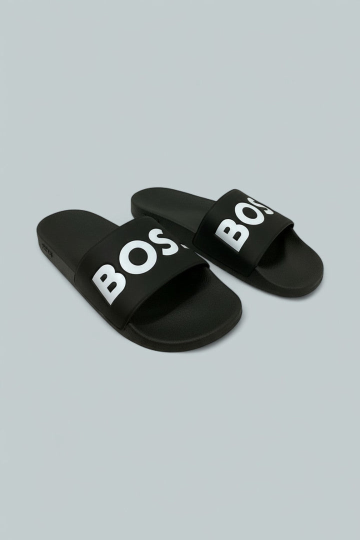 Men's Aryeh Black Slide Sandals - Black