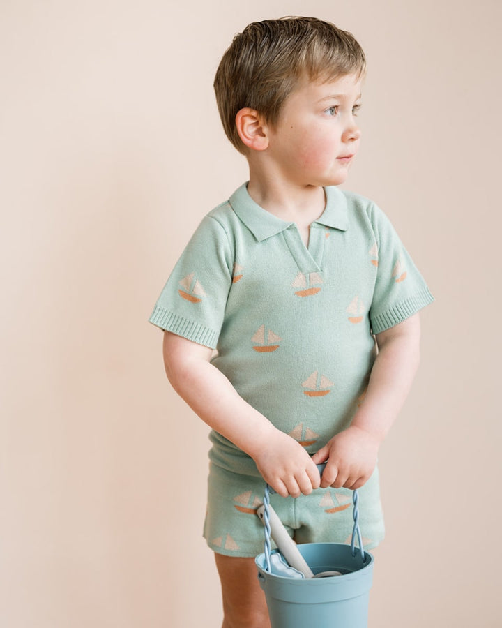 Theo Knit Short - Seafoam