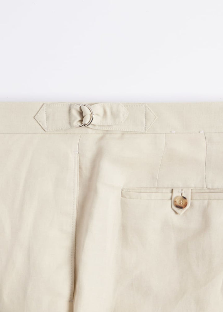 Linen & Silk Dress Trouser - light tan