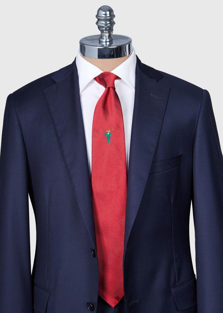 Holiday Dasher Reindeer Tie - Red