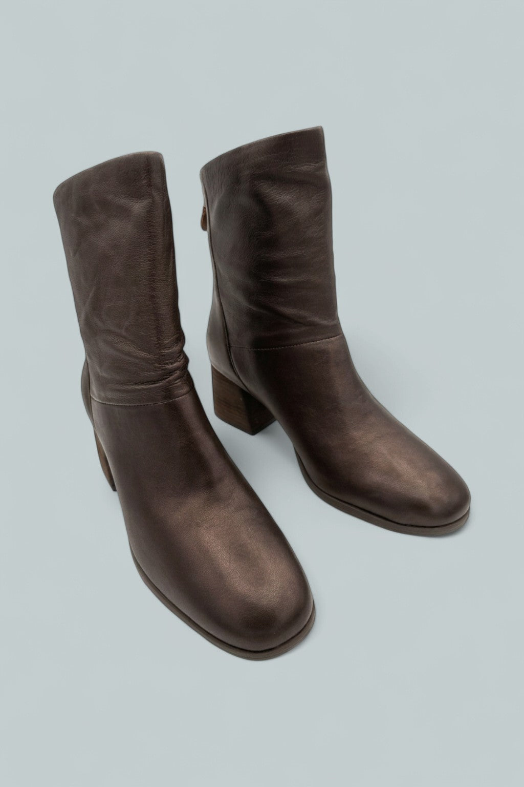 Kenneth Cole Saranac Leather Booties - Chocolate