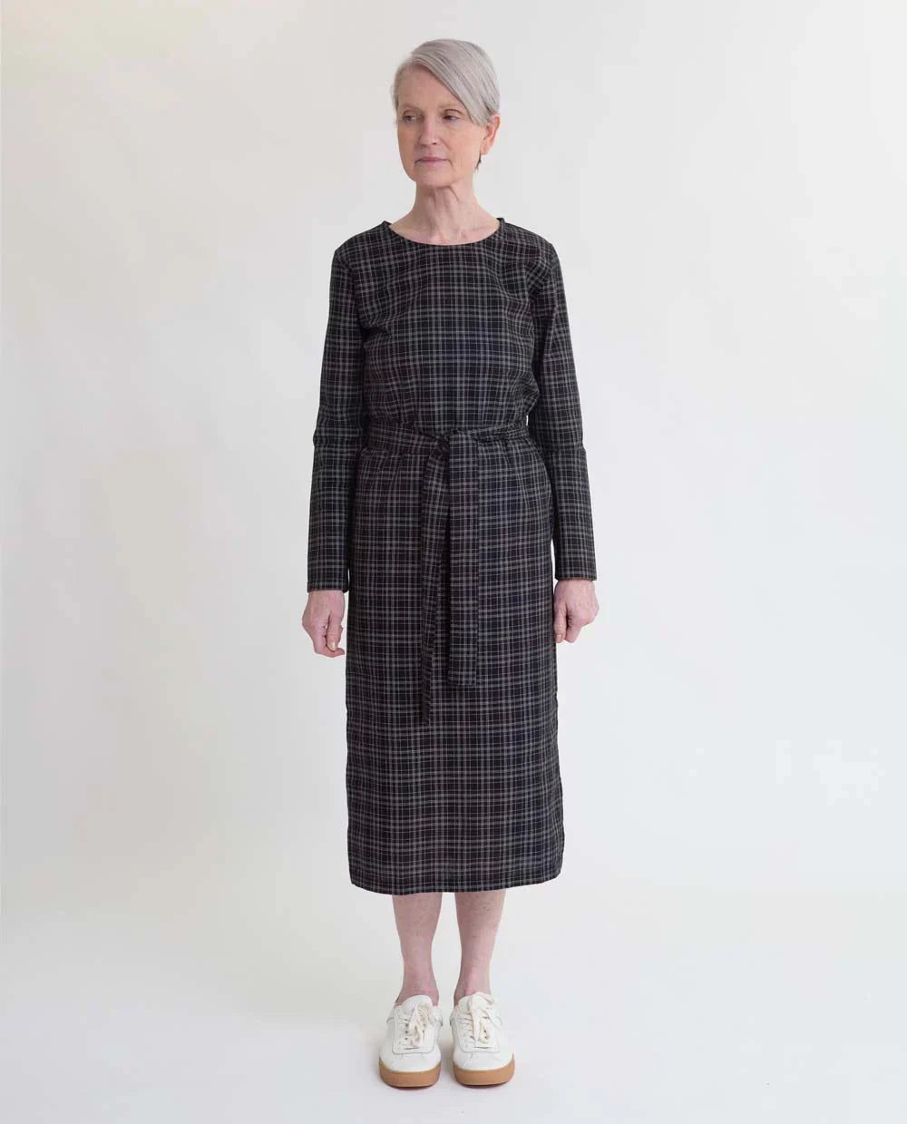 Raina-Cay Organic Cotton Dress - Black-White-Check dresses Beaumont Organic 