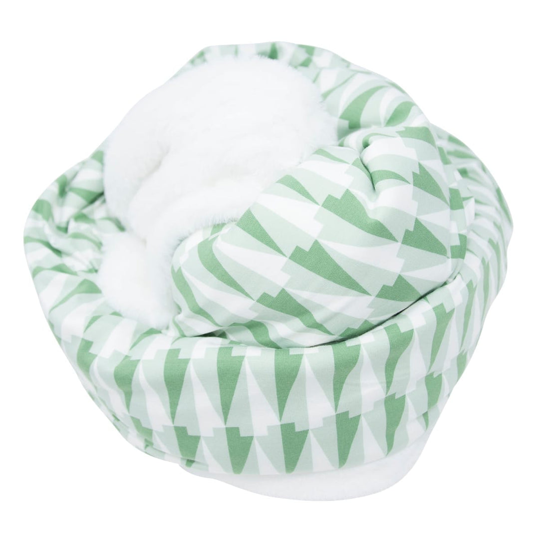 Big Kid Fur Blanket - Geo Tree Green