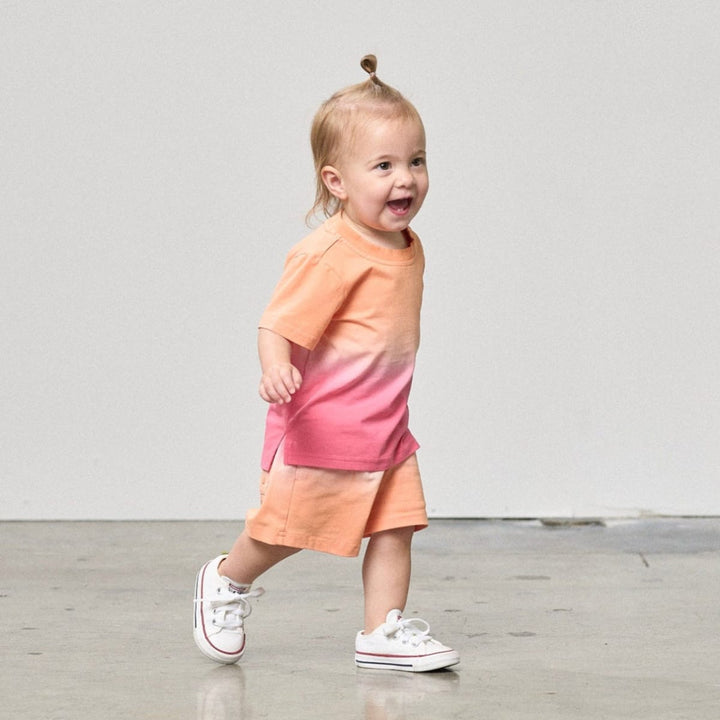 Neon Ombre Tee - Orange/Pink