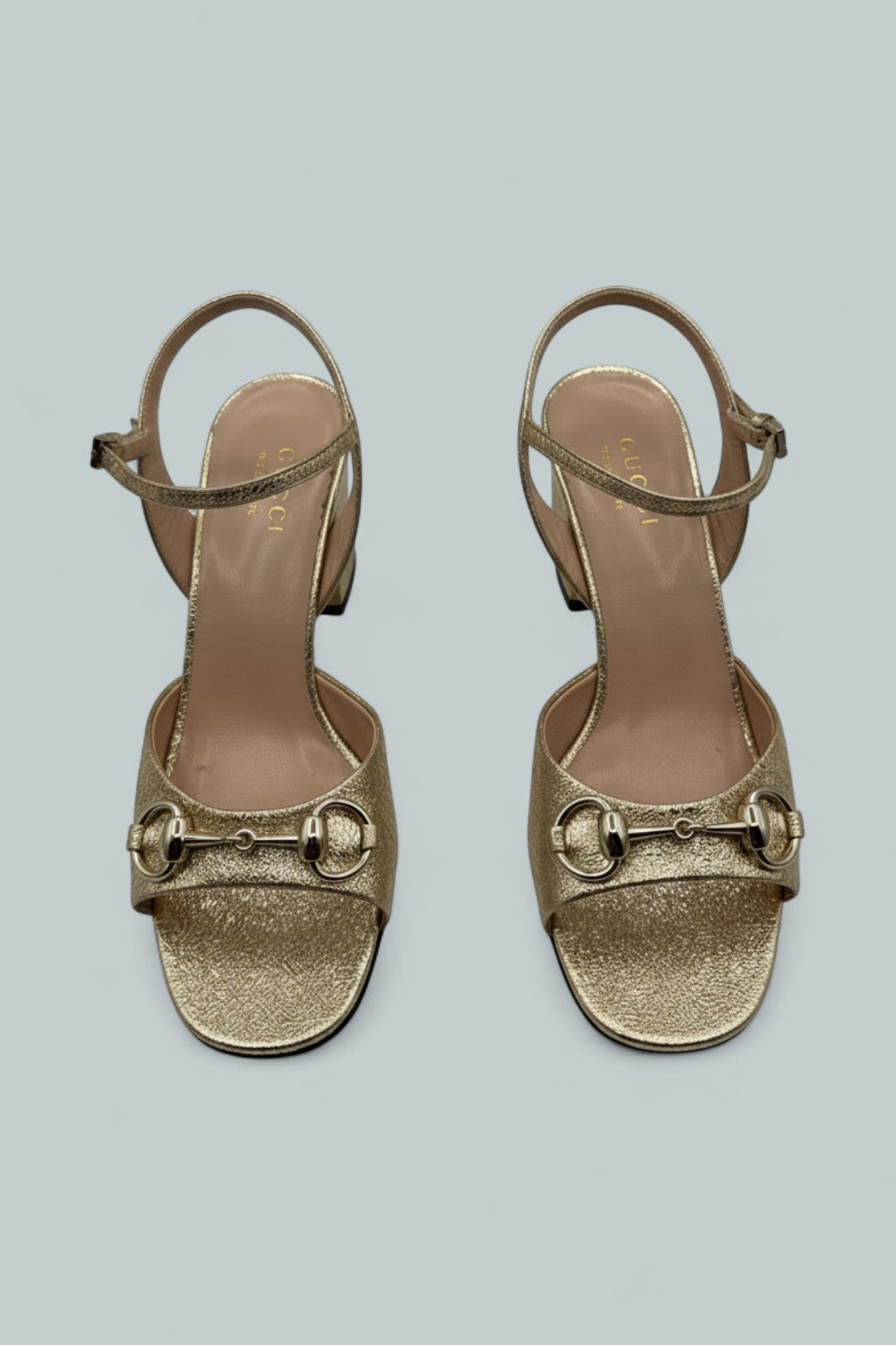 Metallic Galassia Lady Horsebit Sandals - Sun