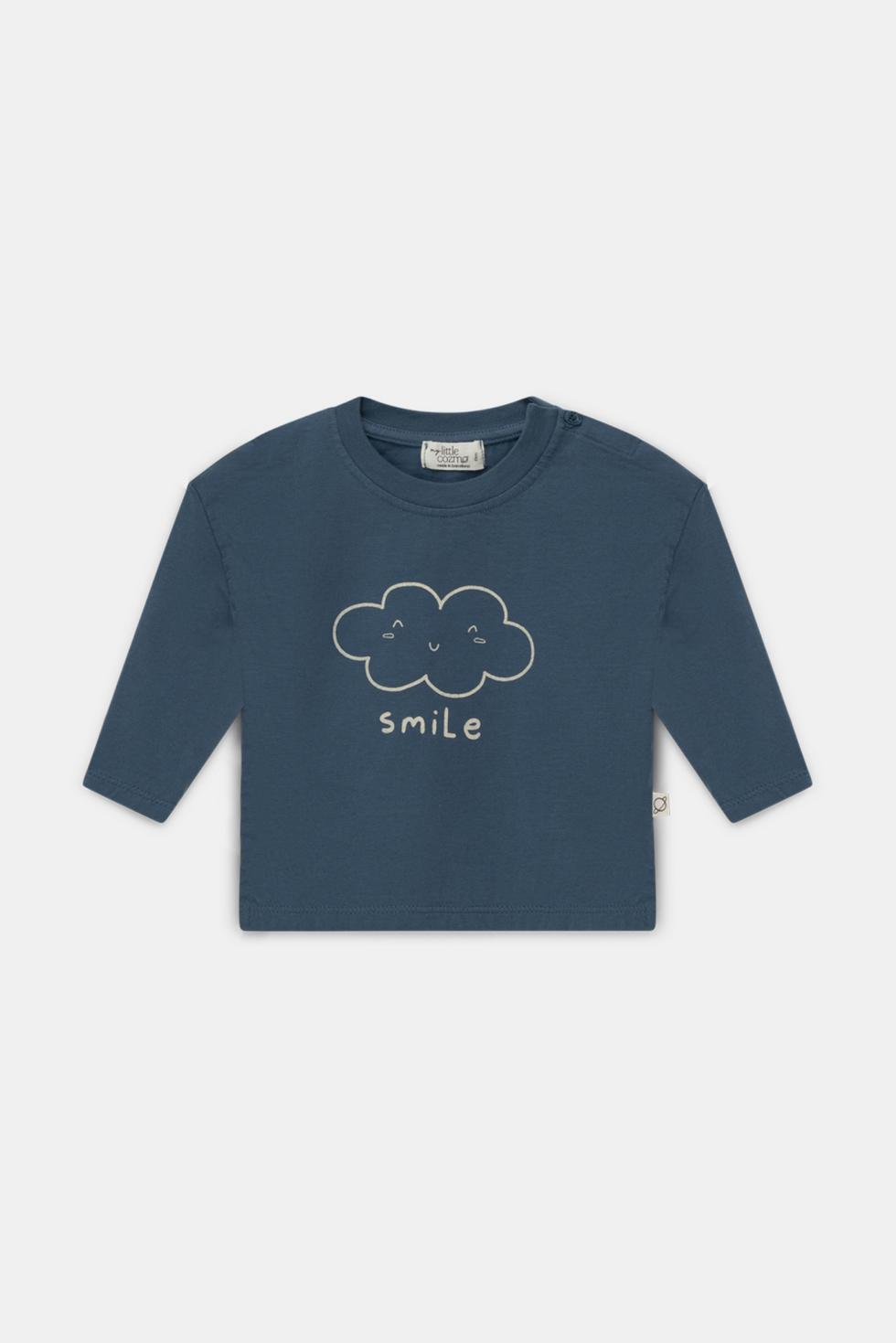 Organic basic print baby t-shirt - Blue - shirt - baby