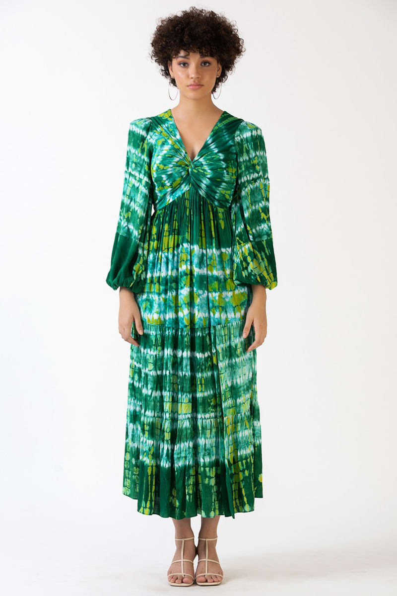 Roya Gathered Maxi Dress - Yellow
