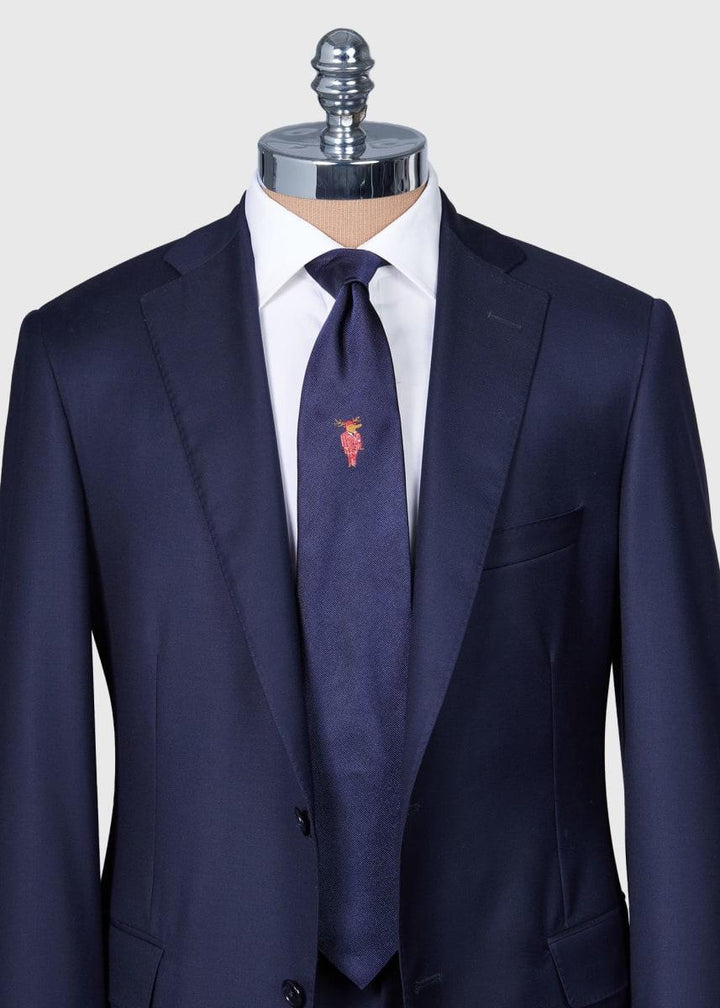 Holiday Prancer Reindeer Tie - Navy