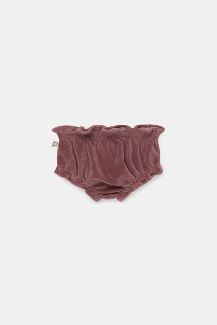 Velour baby bloomers - Blush