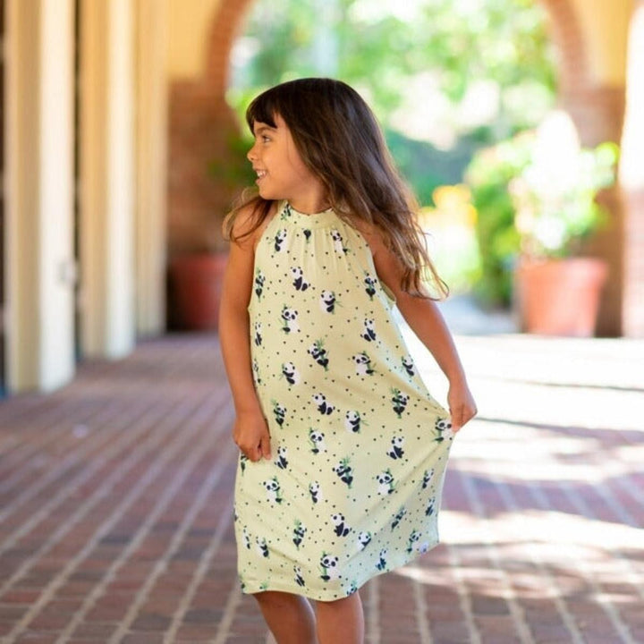 Tieback Dress - Panda Mint