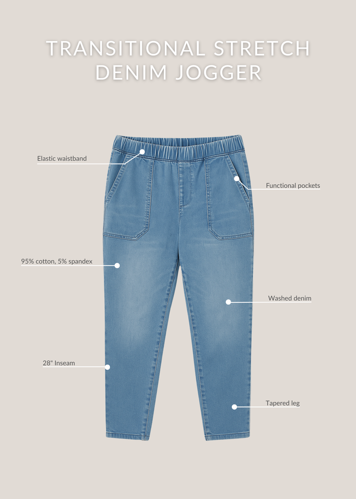 Transitional Denim Jogger