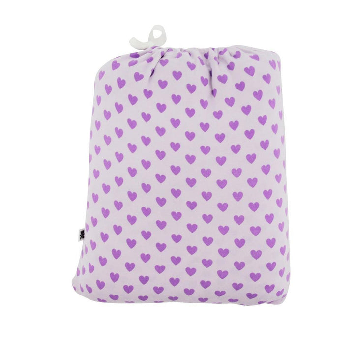 Flat Sheet Twin - Purple Hearts