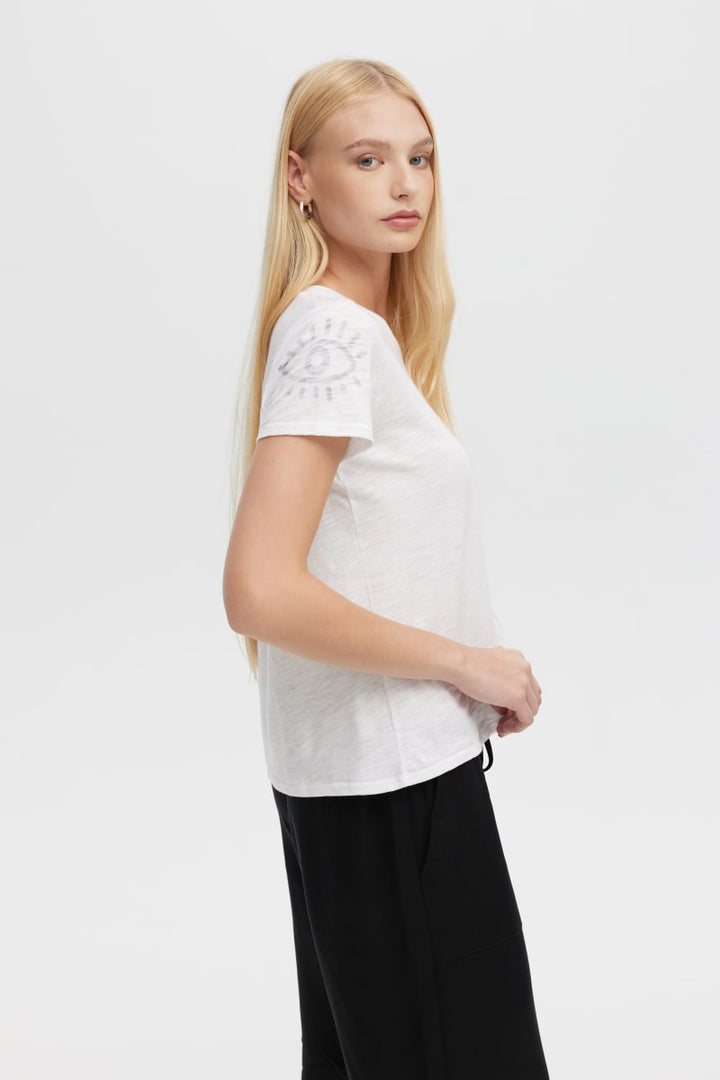 Jane Evil Eye Perfect Tee - White