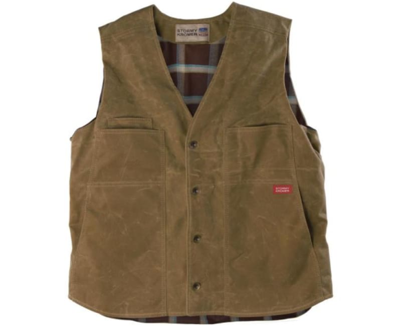 Wax Bttn Vest - Sand