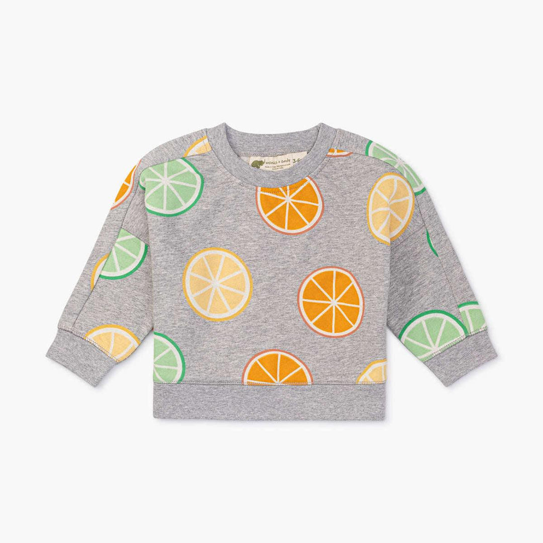 Summer Sporty Sweatshirt - Citrus Crush