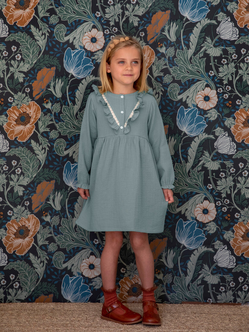 Altair Ruffled Dress - Sea Foam