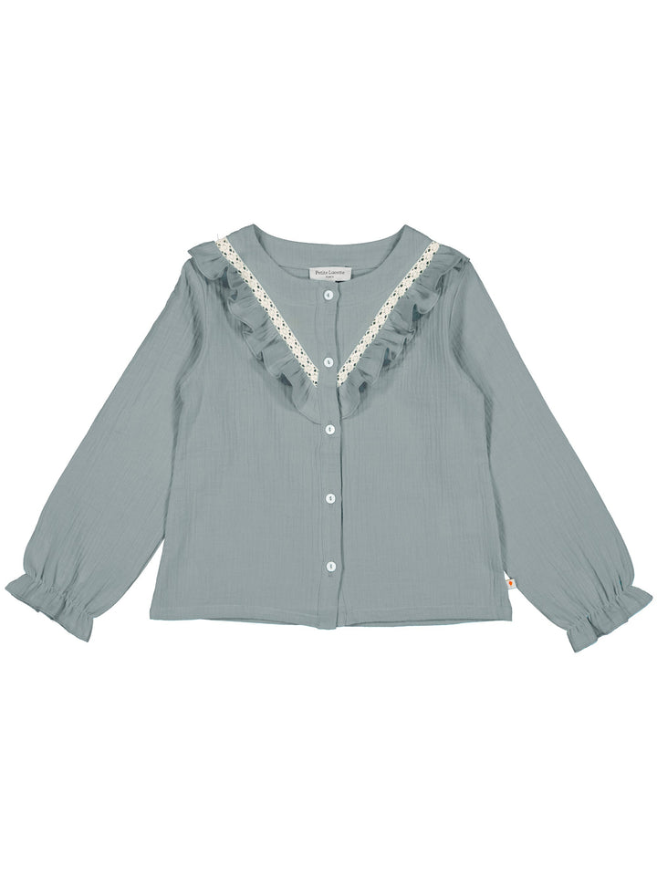 Persee Ruffled Blouse - Sea Foam