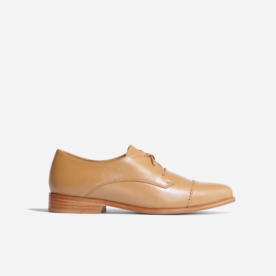 Emilia Cap Toe Oxford - Almond