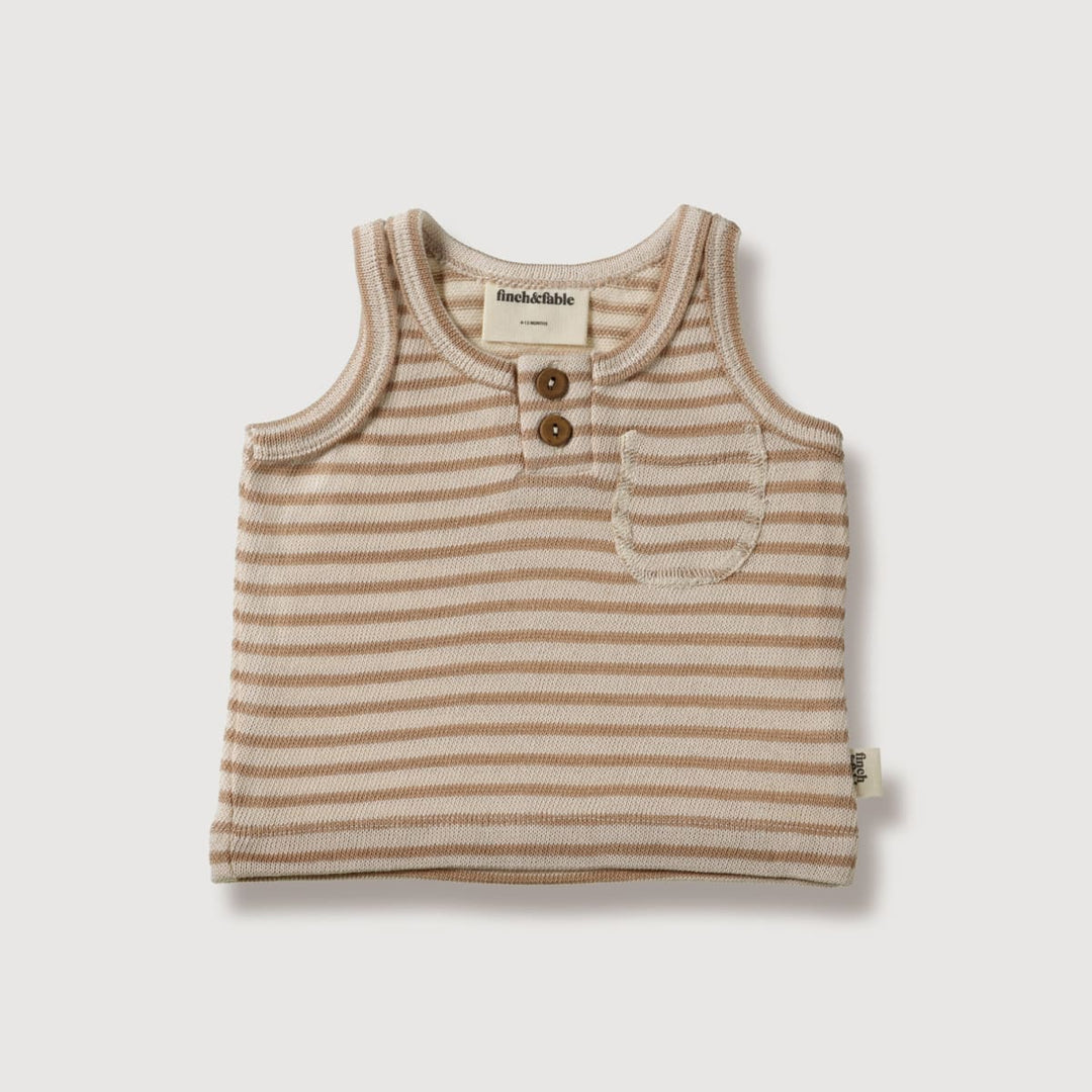 Baby Tank Top - Bronze Stripe