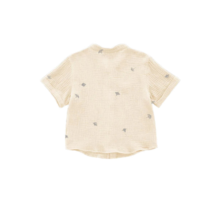 Gauze Button Up Shirt - Cream