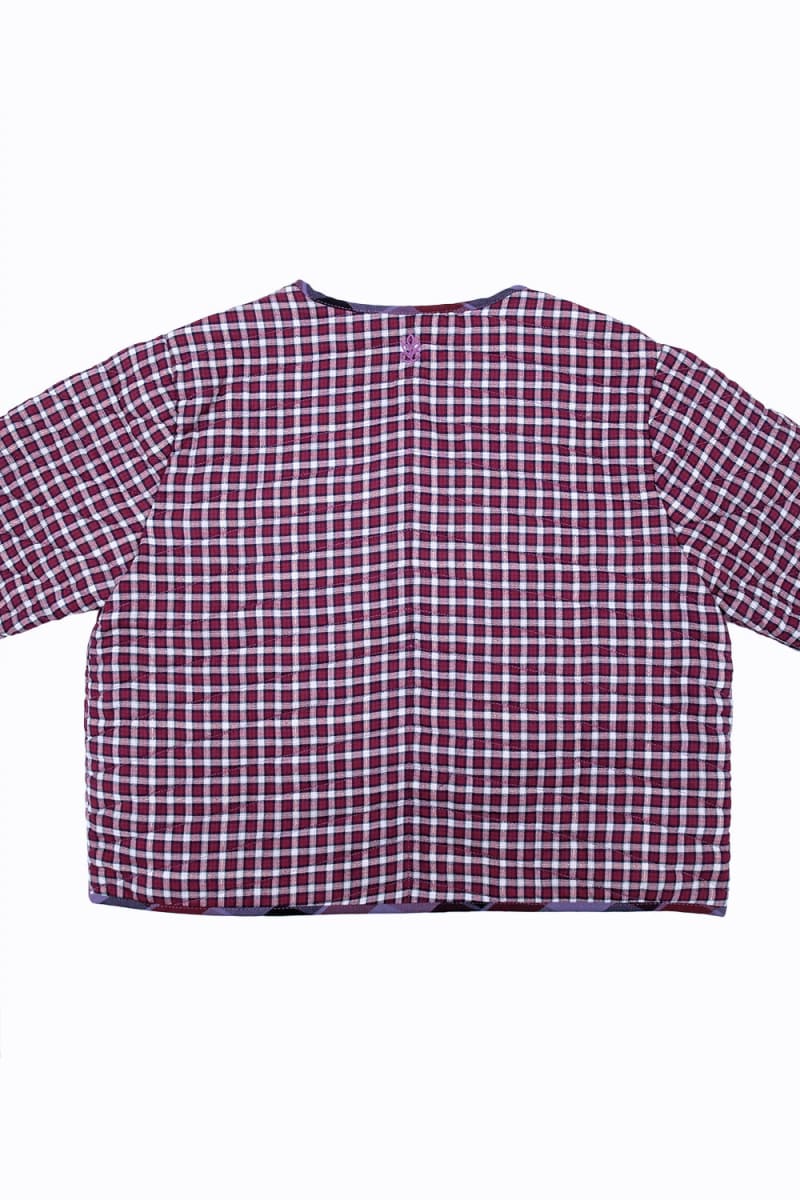 Purple Plaid Quilted Children's Jacket