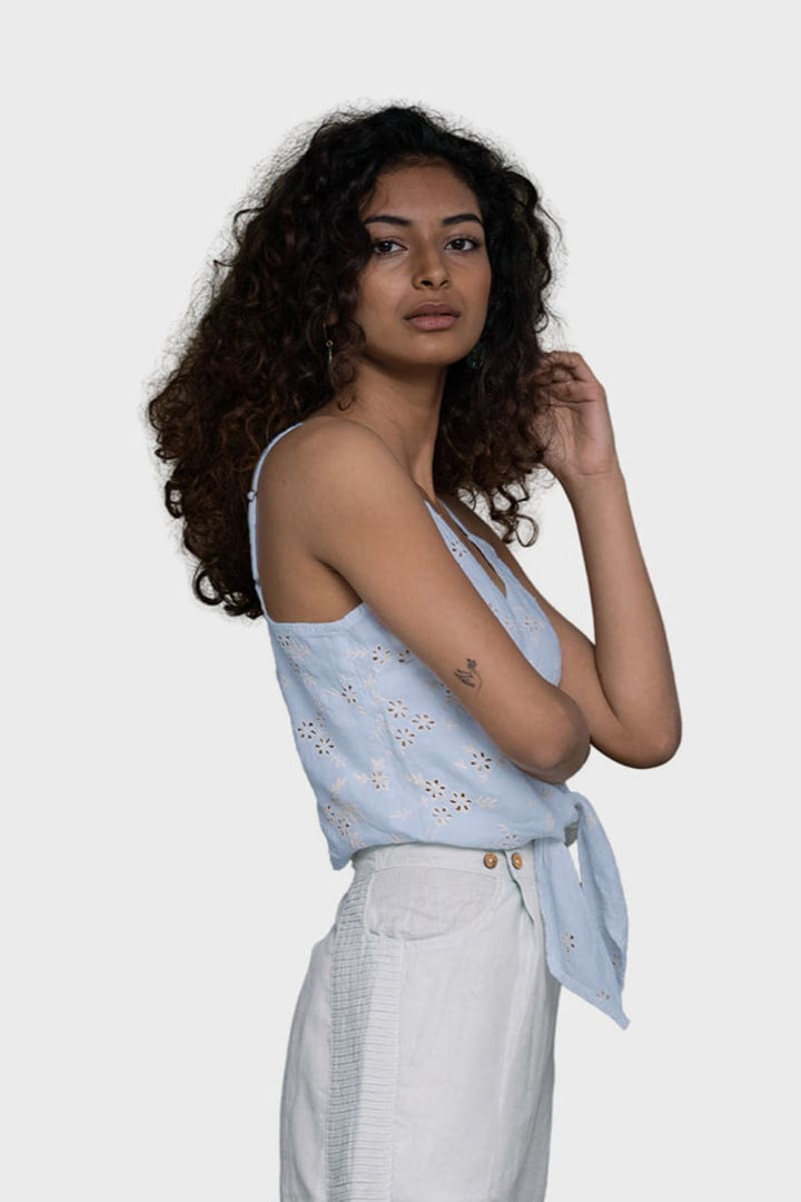Pool Day Tan Lines Top - Summer Blue