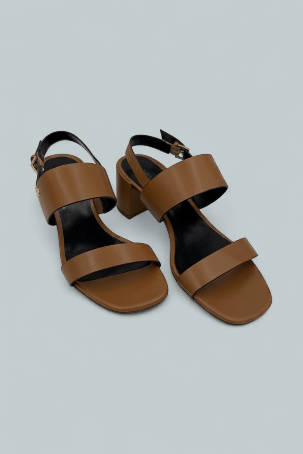 Double T Heel Sandal - Caramel Corn