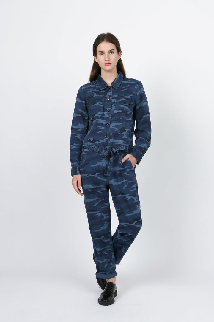 Camo Pilot Jumpsuit - Navy Camouflage