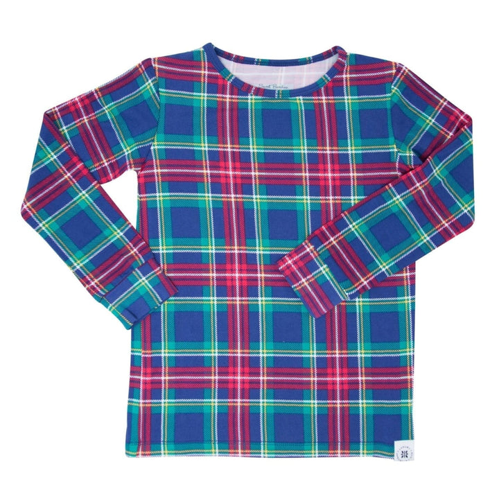Big Kid Pajama - Navy Tartan