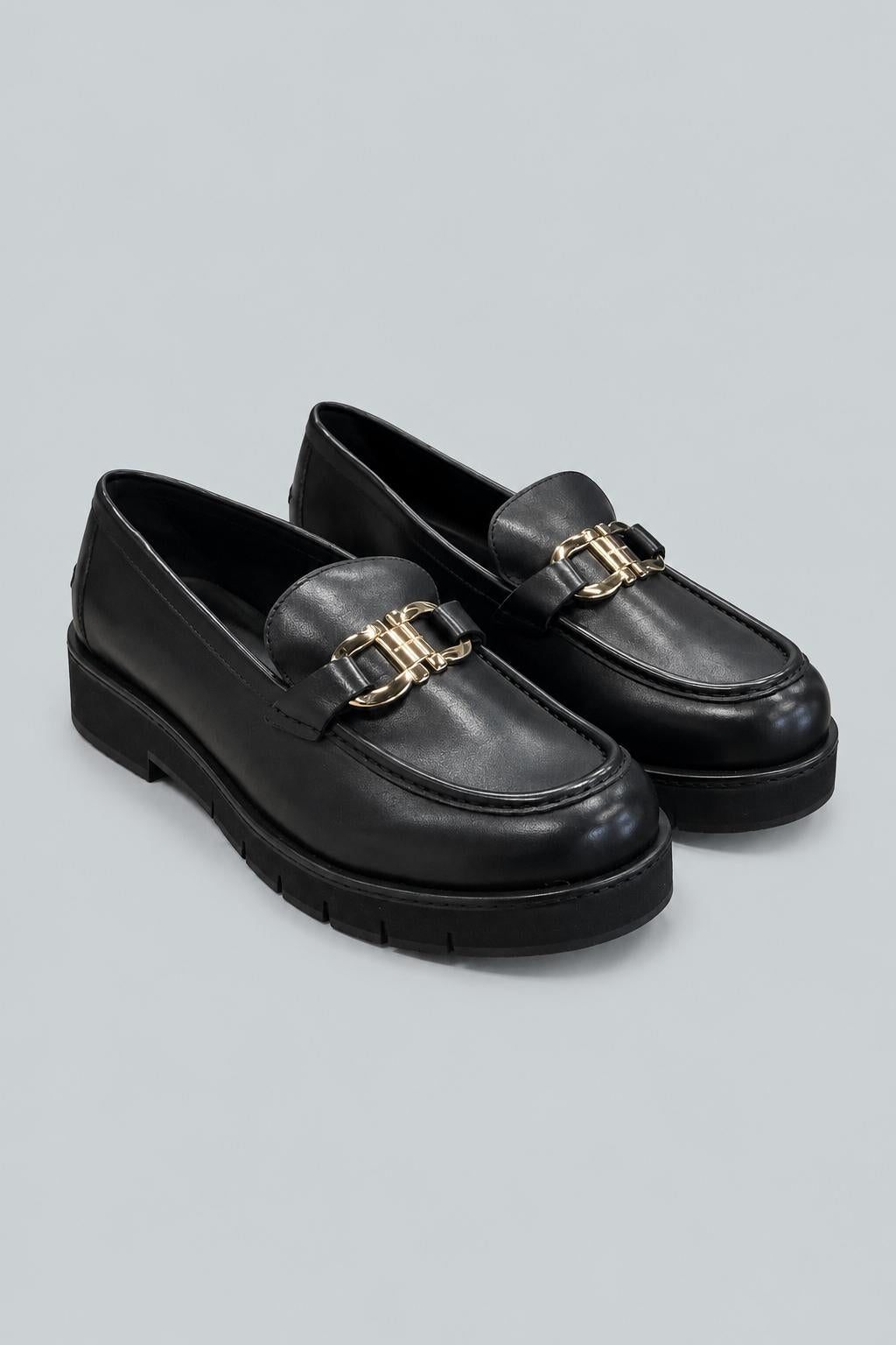 Women's Maryan Gancini Lug Sole Loafers - Black