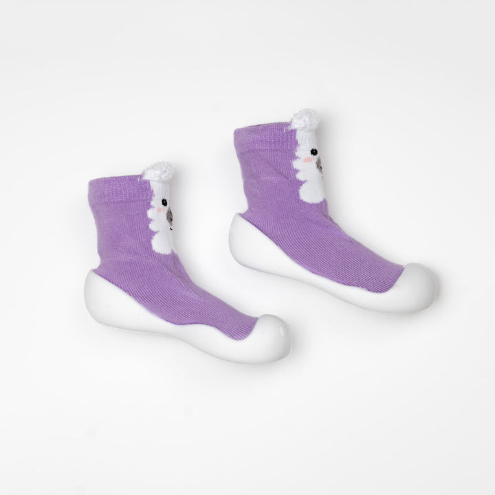 White Sole SlipKix™ - Llama