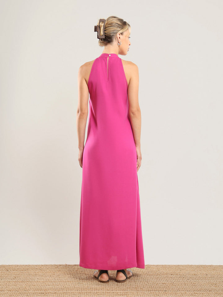Tencel Halter Dress - Bougainvillea