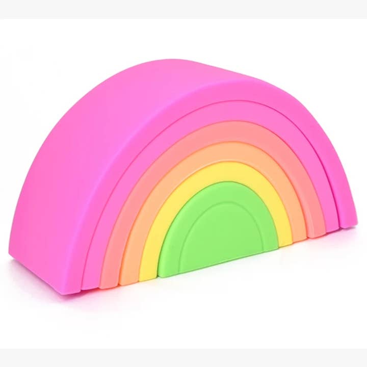 Silicone Rainbow Building Blocks