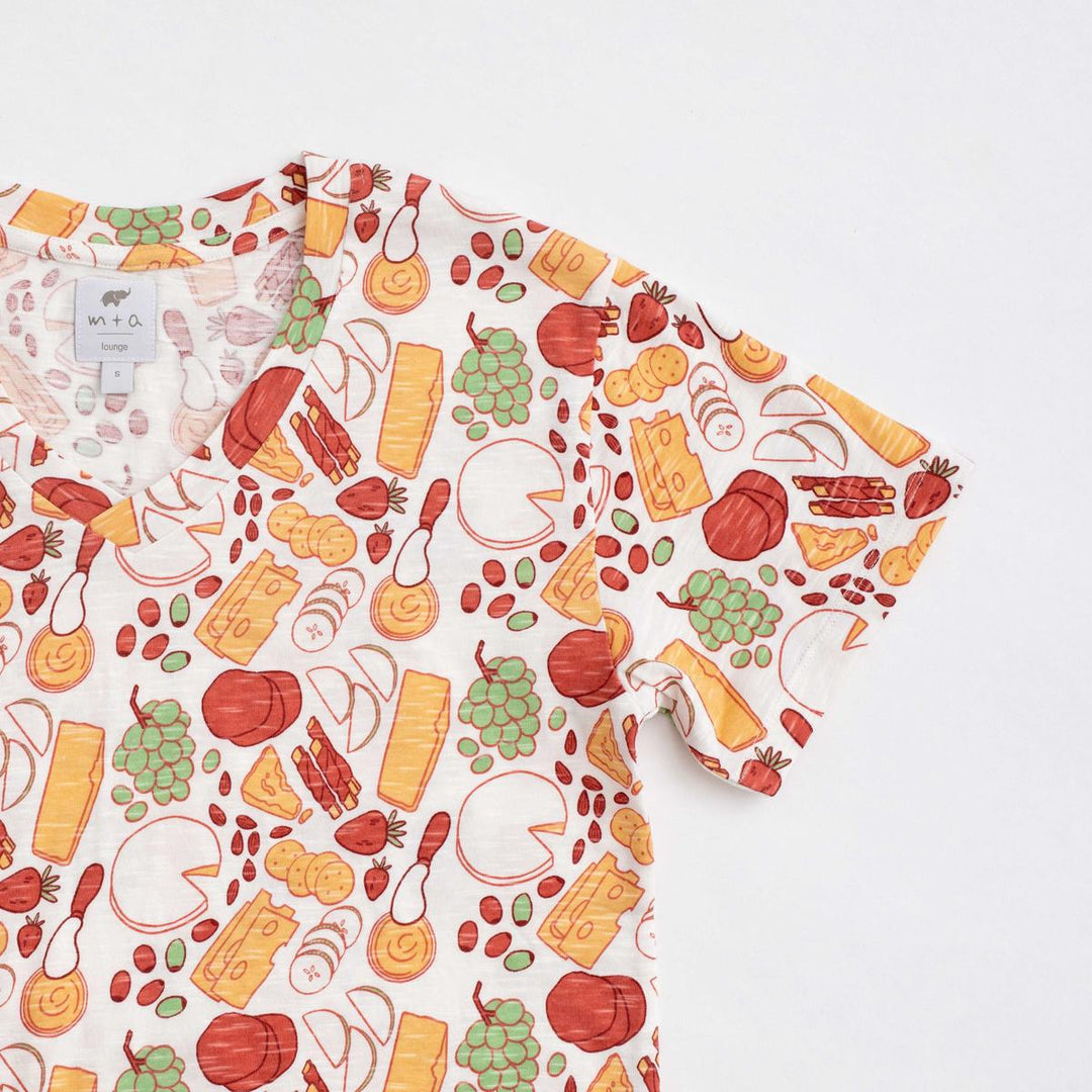 Adult V-Neck Tee - Charcuterie