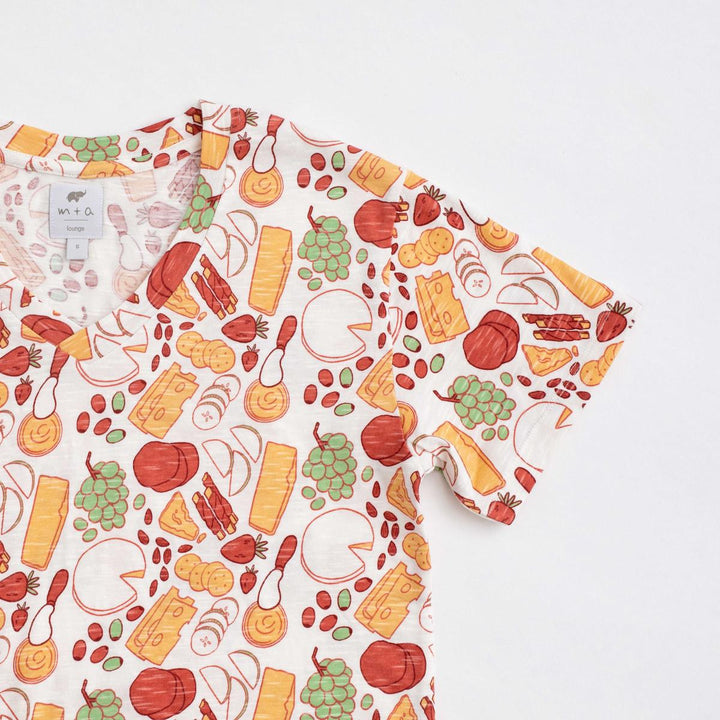 Adult V-Neck Tee - Charcuterie