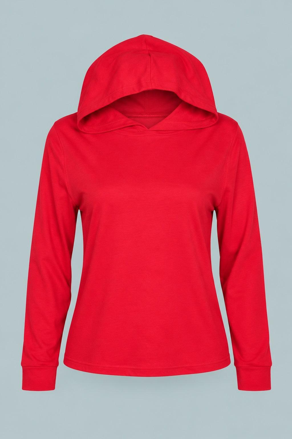 Ladies Pullover Hoody - Red