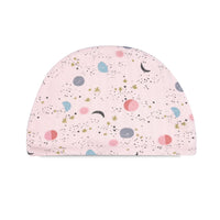 Organic Cotton Hat - Pink moon & stars