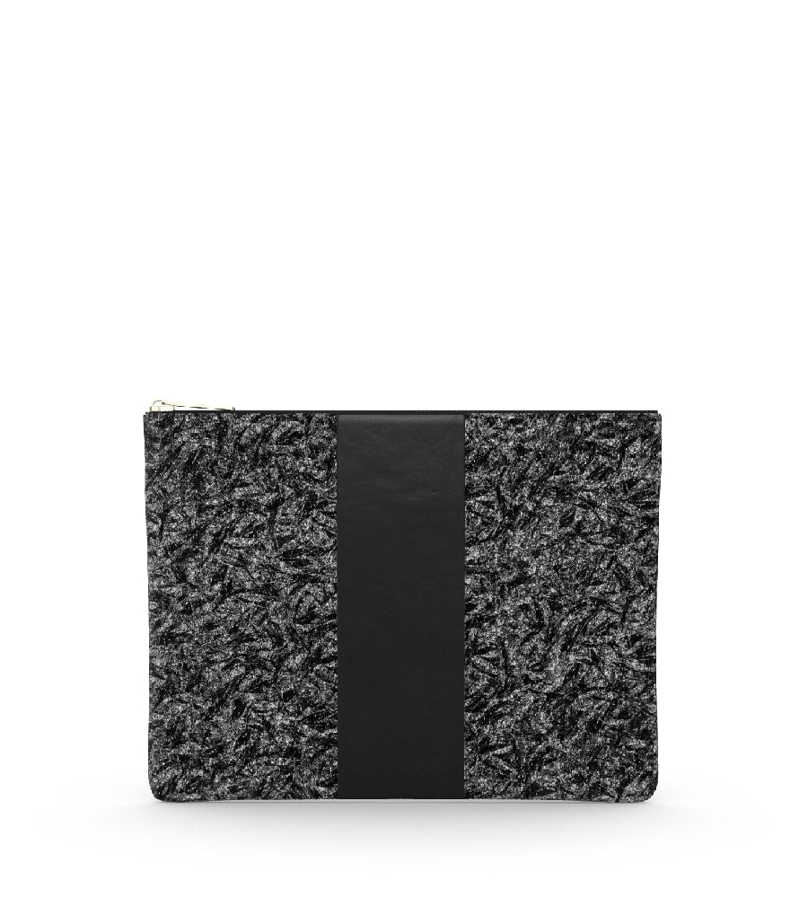 Sonoro Pouch - Silver Leaf/Black