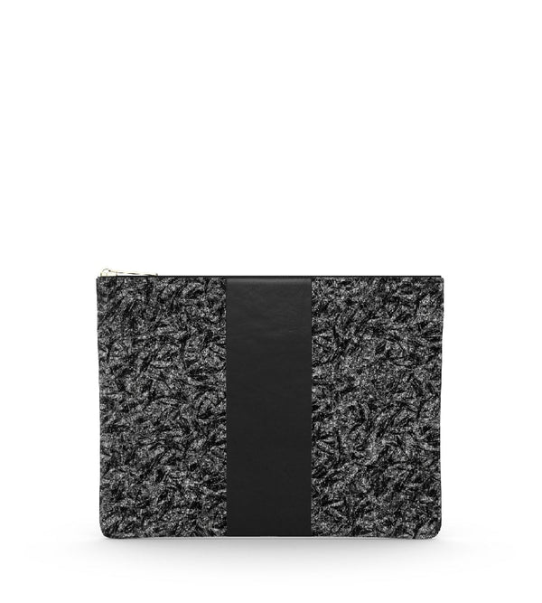 Sonoro Pouch - Silver Leaf/Black