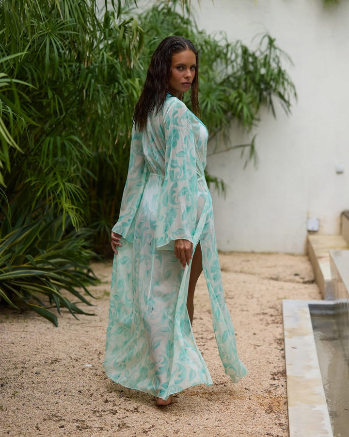 Estelle Cover-Up - Bright Floral Turquoise