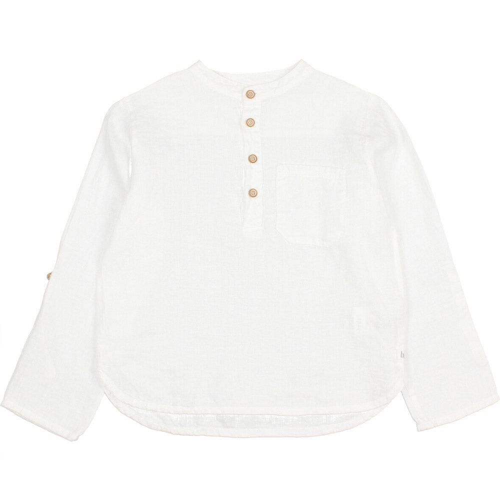 Linen Kurta Shirt - White