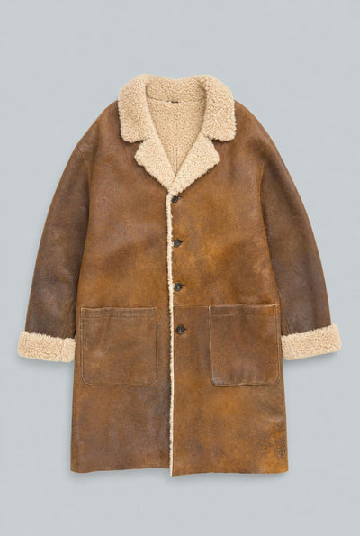 Brown Shearing Long Coat - Brown
