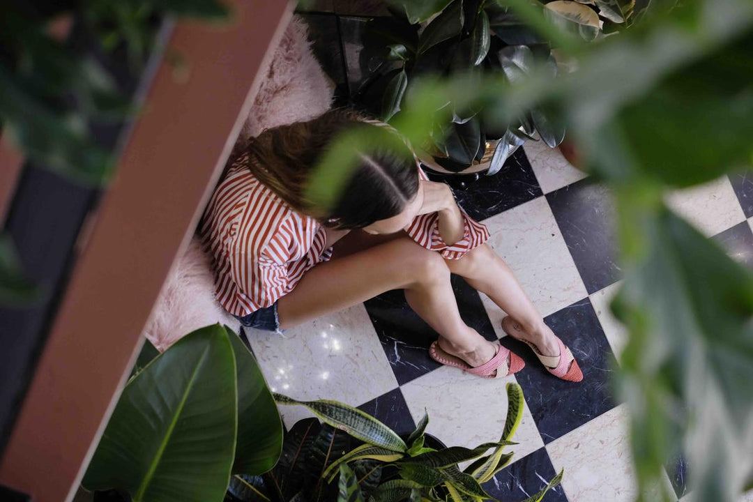 Venus Raffia Mule Rose