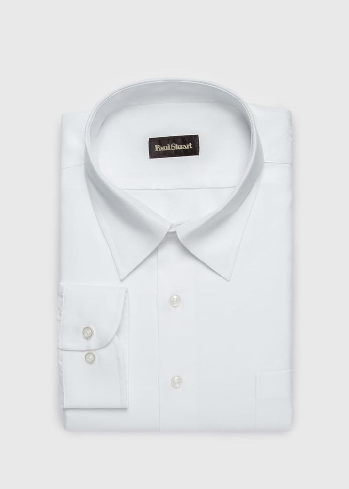 Classic Cotton Twill Sport Shirt - White